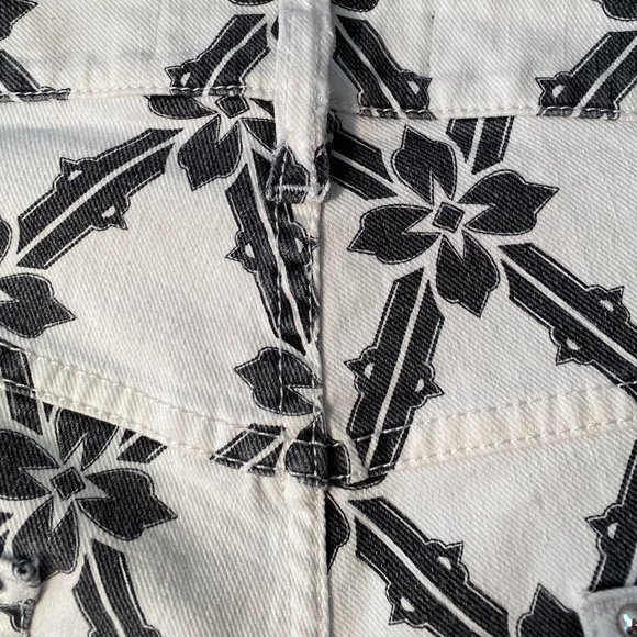 ISABEL MARANT BOLD RED FLORAL EMBROIDERED JEANS - Picture 8 of 11